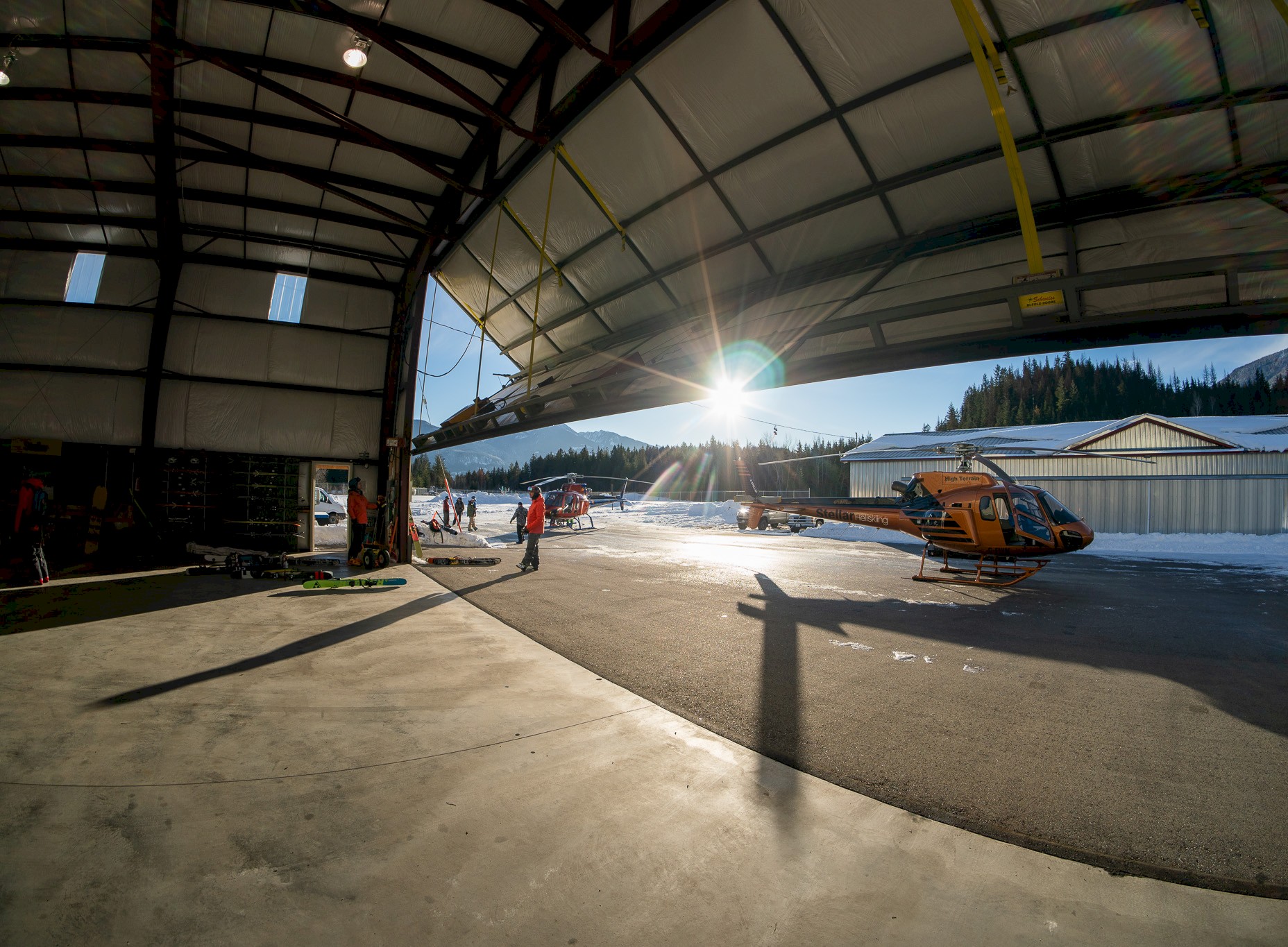 The Hanger at Stellar Heliskiing.