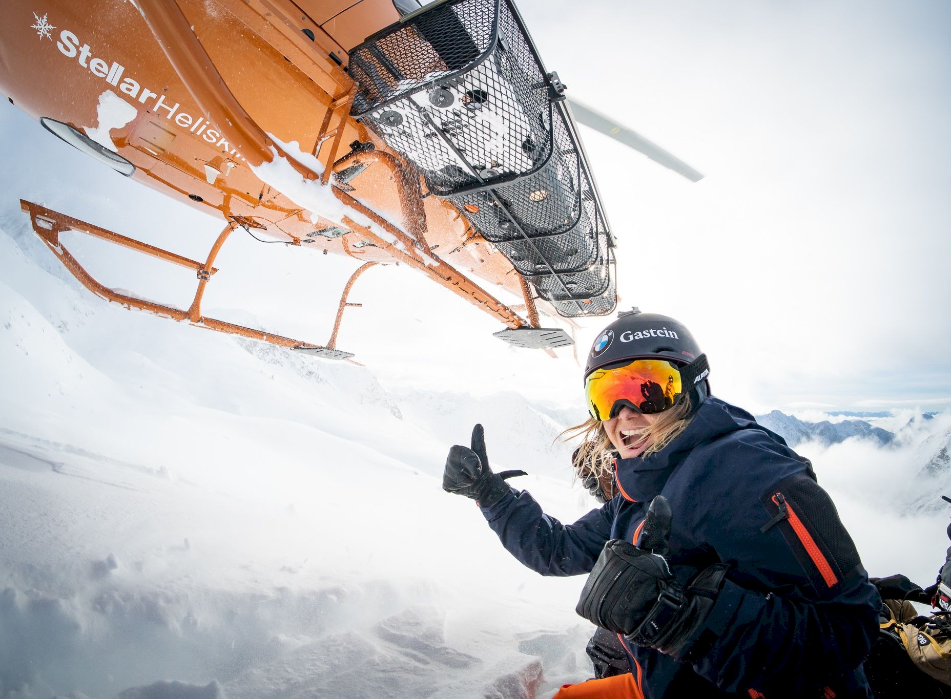 Heli skiing drop at Stellar Heliskiing.